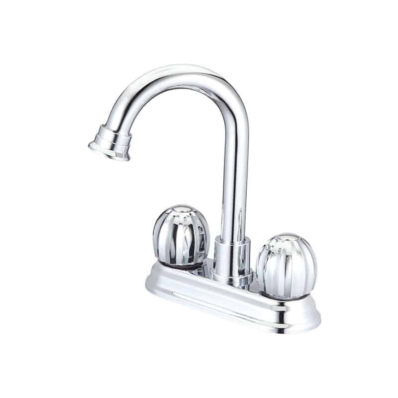 mix-4221 4 Inch Centerset Bathroom Lavatory Faucet 2 Handle Polished Chrome Ball Handle