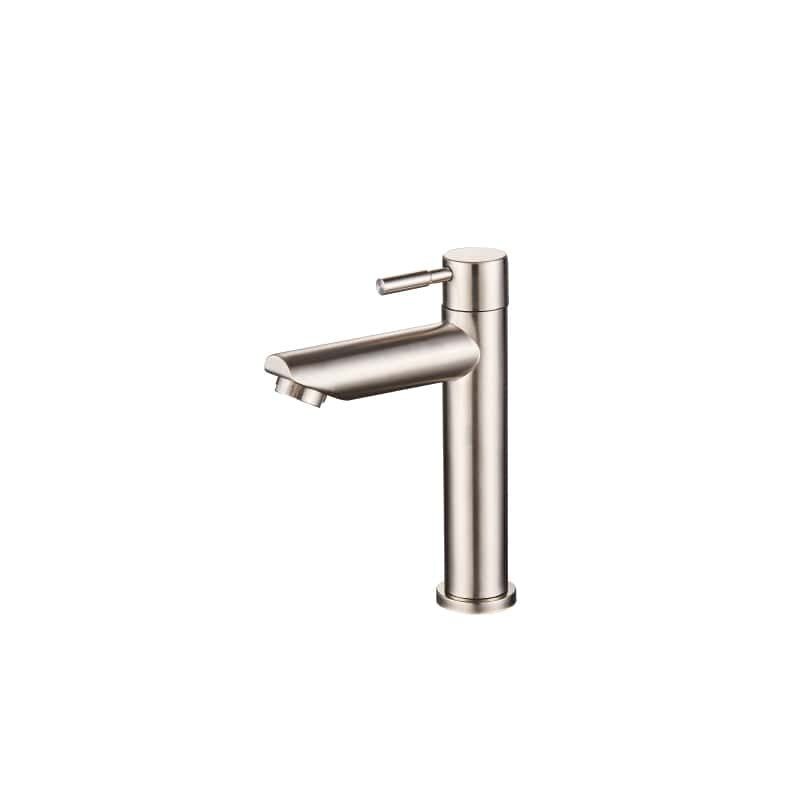 Short Brushed Nickel Basin Mixer With Thin Handle L-5003-N Short Brushed Nickel Basin Mixer With Thin Handle L-5003-N