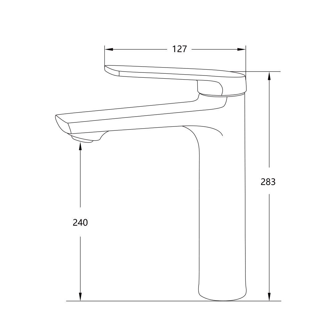 Single Handle Tall Faucet LA-2023005 drawing Single Handle Tall Faucet LA-2023005 drawing