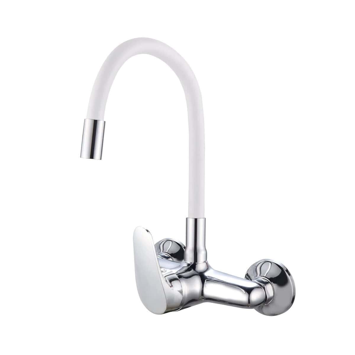Flexible 360° Swivel Spout Kitchen Mixer Tap with Colorful Bendable Hose SE-6031 White Flexible 360 degree Swivel Spout Kitchen Mixer Tap with Colorful Bendable Hose SE-6031-white