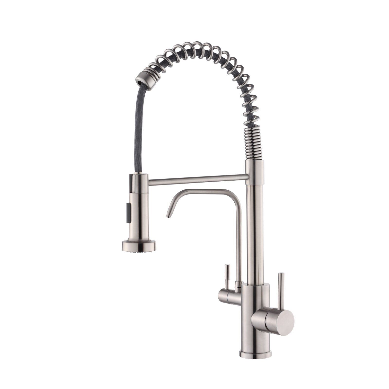 Torneira De Bancada Gourmet Para Cozinha P:filtro Quente E Frio Misturador Monocomando Inox Escovado PJ-5009C-N Torneira De Bancada Gourmet Para Cozinha P:filtro Quente E Frio Misturador Monocomando Inox Escovado PJ-5009C-N