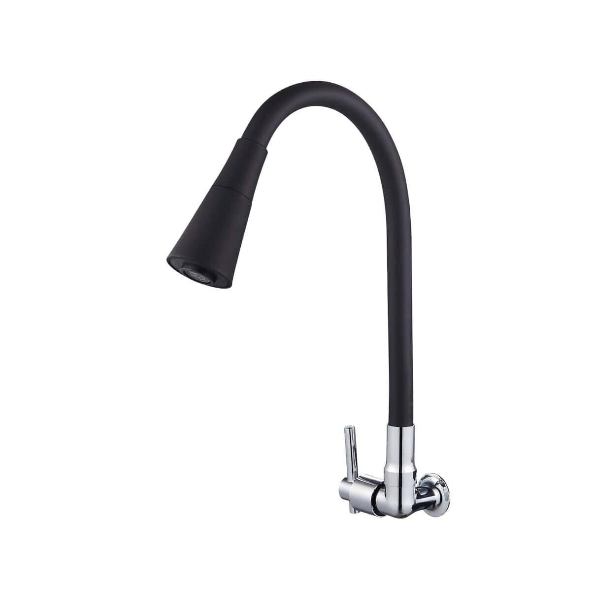 Torneira Jato Dupla Gourmet Flexível Montada na Parede WD-7020 black Torneira Jato Dupla Gourmet Flexível Montada na Parede WD-7020 black