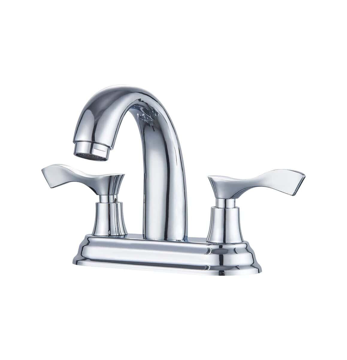 MBA-401650 Grifería mezclador para lavamanos de 4 pulgadas con grifo para lavamanos 4 pulgadas y grifo lavabo 3 orificios 4 pulgadas MBA-401650 Grifería mezclador para lavamanos