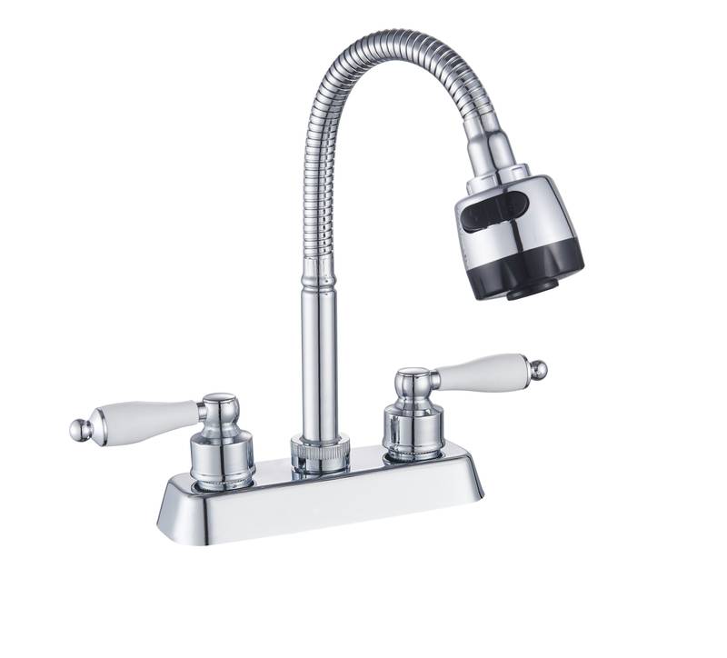 MSE-401101 Llave Mezcladora Para Fregadero Cuello Flexible Tarja Cocina Acabado Cromado Color Cromo