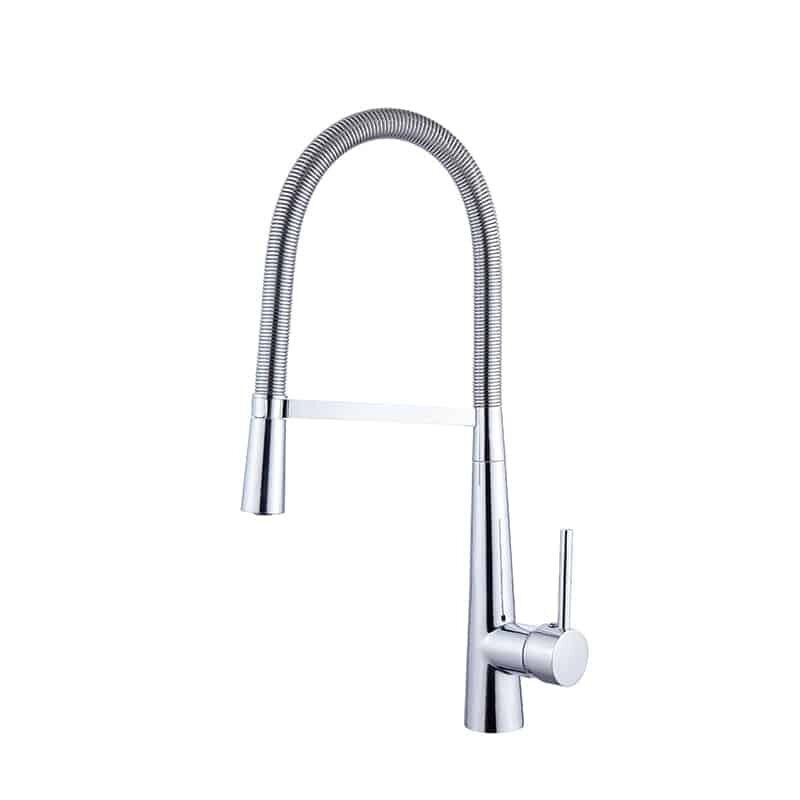 P-8037 Modern Simple Swan Neck chrome Kitchen Faucet Cold&Hot Tap Metal Faucet