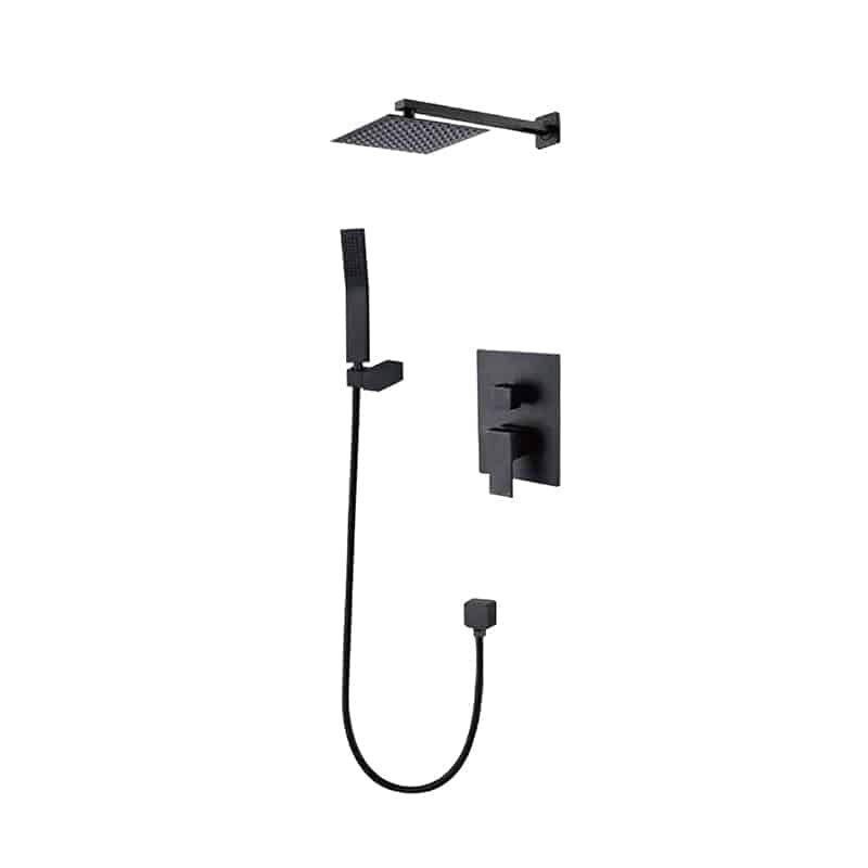 R-6153 Bathroom Luxury Rain Mixer Shower Complete Combo Set Wall Mounted