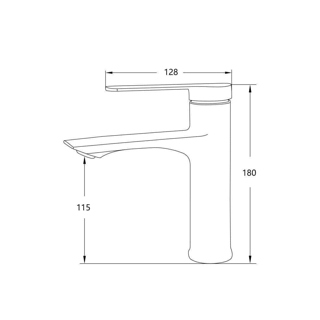 L-2023008 drawing Short Single Handle Basin Faucet L-2023008 drawing Short Single Handle Basin Faucet