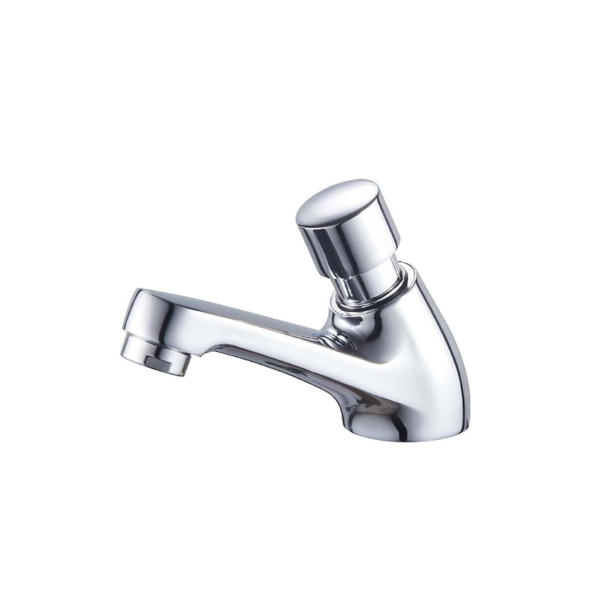 Silver Automatic Close Bathroom Sink Faucet F-043 Silver Automatic Close Bathroom Sink Faucet F-043