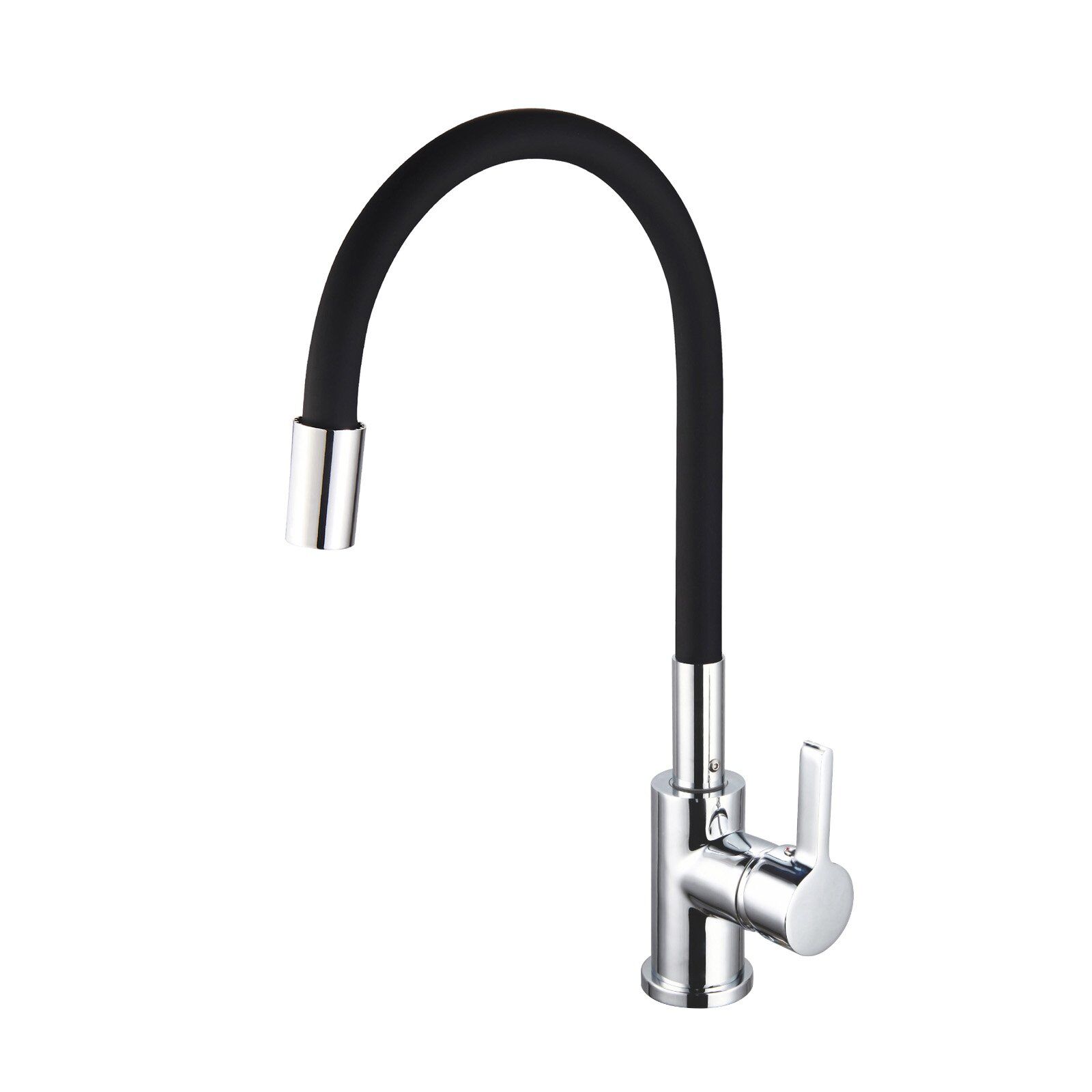 Torneira Cozinha de Bancada Bica Flexível Arejador Fixo Preta P-8005 Torneira Cozinha de Bancada Bica Flexível Arejador Fixo Preta P-8005
