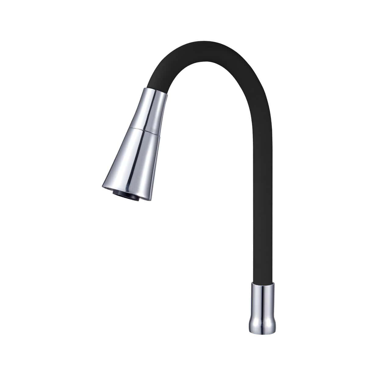 Tubo Flexível Silicone Preto com Torneira e Arejador Duplo Z-002-Black Tubo Flexível Silicone Preto Torneira com arejador duplo Z-002-Black