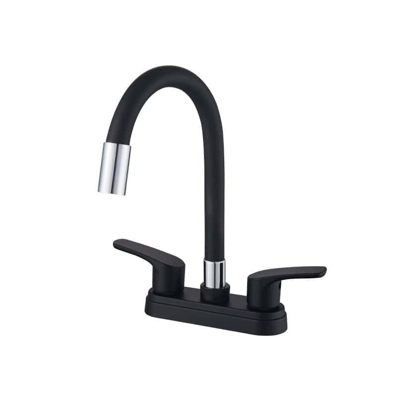 Grifos aluminio para lavabos para baño con color negro mate y mezcladora para baño duomando 4 pulgadas metal MPB-400461-B Grifos aluminio para lavabos para baño con color negro mate y mezcladora para baño duomando 4 pulgadas metal MPB-400461-B