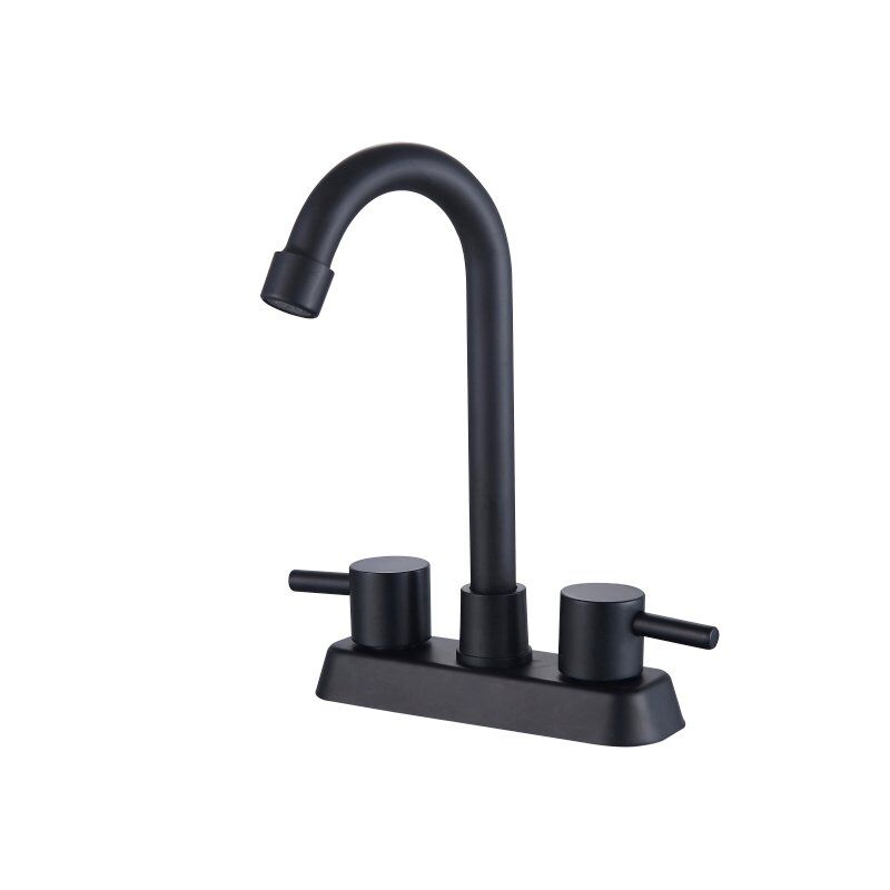 Color negro mate con grifo para lavamanos 4 pulgadas y grifo de lavabo de baño de 4 pulgadas MBE-401816-B